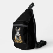 Sac À Bandoulière Un lapin gris génial en feu (Coin droit)