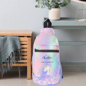 Sac À Bandoulière Unicorne nom monogramme rose holographique