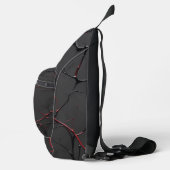 Sac À Bandoulière Veines noires et rouges (Droite)