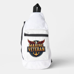 Sac À Bandoulière VetGearHQ.com Logo Emblème Vétéran Corps des Marin