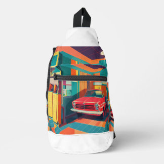 Sac À Bandoulière "Vibes de garage rétro"