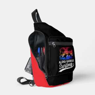 Sac À Bandoulière Vibes de surf Hawaï Aloha