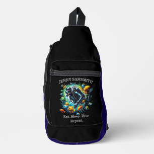 Sac À Bandoulière Vibrations de plongée : Plongez dans la vie, vivez