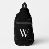 Sac À Bandoulière Votre monogramme en noir et blanc (Recto)