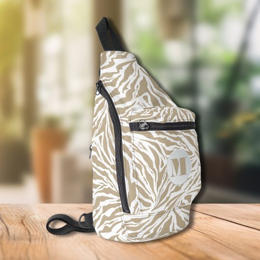 Sac À Bandoulière Zebra Poster de animal Monogrammed