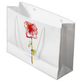 Sac à cadeau aquarelle et rose à l'encre (Devant Angle)