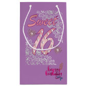 Sac à cadeau d'anniversaire Sweet 16 (Dos)