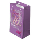Sac à cadeau d'anniversaire Sweet 16 (Dos Angle)