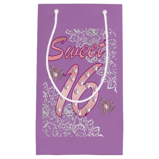 Sac à cadeau d'anniversaire Sweet 16 (Devant)