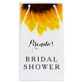 Sac à cadeau de Baby Shower Rustique Tournesol (Dos)