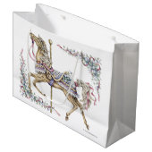 Sac à cadeau de cheval de carrousel de printemps (Devant Angle)