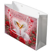 Sac à cadeau de la Saint-Valentin Aigrettes Romant (Devant Angle)