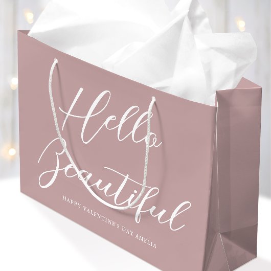 Sac à cadeau de la Saint-Valentin Écriture élégant