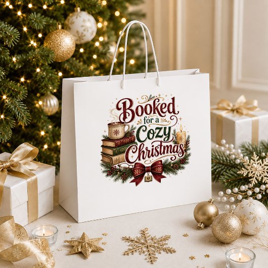 Sac à cadeau de Noël rustique à paillettes