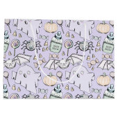 Sac à cadeau géant Halloween bébé violet pastel (Dos)