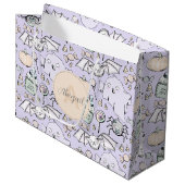 Sac à cadeau géant Halloween bébé violet pastel (Devant Angle)