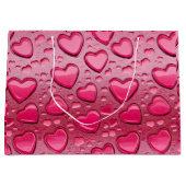 Sac à cadeau grand format Saint-Valentin à cœurs r (Devant)