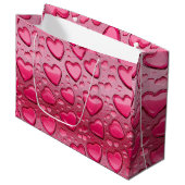 Sac à cadeau grand format Saint-Valentin à cœurs r (Devant Angle)