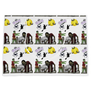 Sac à cadeau grand format Zombie Halloween Land