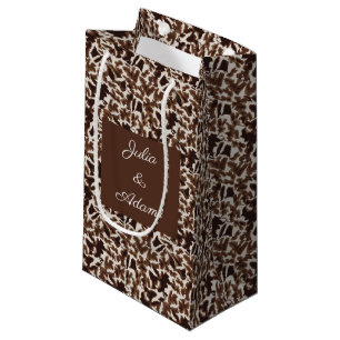 Sac à cadeau marron Girafe