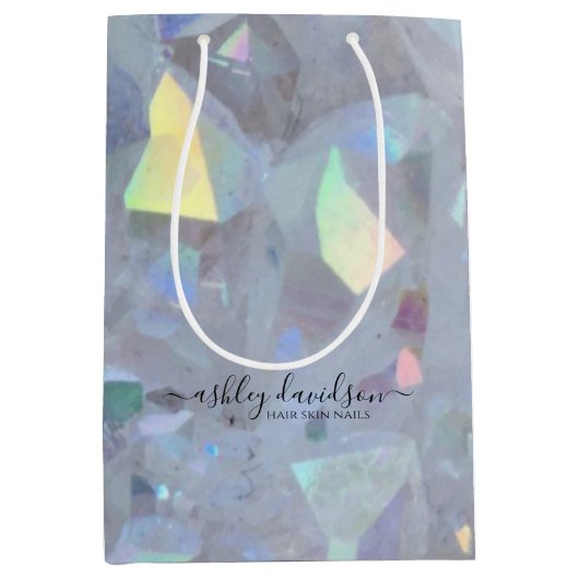 Sac à cadeau moyen en cristal de quartz Aura Ange (Devant)