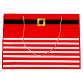 Sac à cadeau rayé rouge et blanc mignon (Devant)