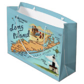Sac à cadeau rétro grande taille de Long Island (Dos Angle)