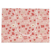 Sac à cadeau rose pour la Saint-Valentin (Dos)