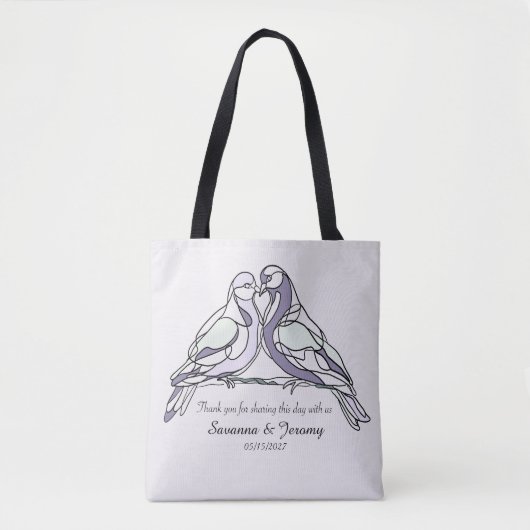 Sac à Cadeaux de Mariage Colombes (Devant)