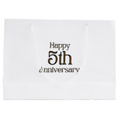 Sac à cadeaux géant pour 5e anniversaire de mariag (Dos)