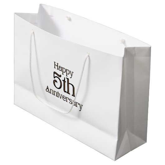 Sac à cadeaux géant pour 5e anniversaire de mariag (Devant Angle)