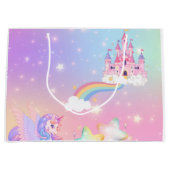 Sac à cadeaux Pastel Licorne Princesse (Devant)