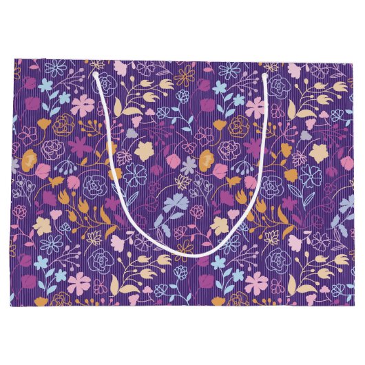 Sac à cadeaux Rose & Fleurs (Dos)