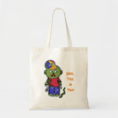 Sac à coller ou à traiter pour Halloween - Zomboy (Devant)