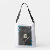 Sac à corps croisé Mahjong avec Accent Floral Bleu (Dos)