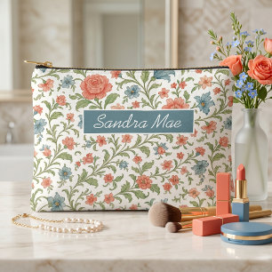 Sac à cosmétiques à motif floral chic et élégant