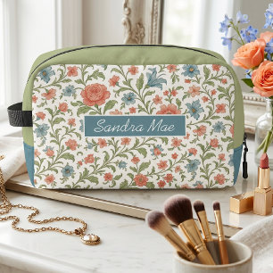 Sac à cosmétiques à motif floral chic et élégant