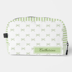 Sac à cosmétiques Coquette à motif de nœud vert