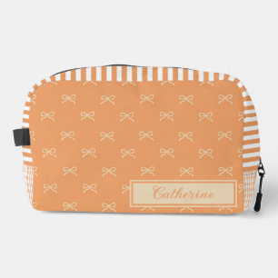 Sac à cosmétiques Coquette à motif de ruban rayé o