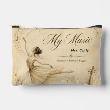 Sac à cosmétiques de musique de ballet vintage