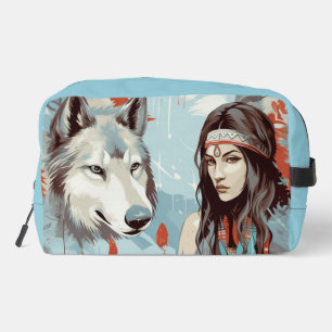 Sac à cosmétiques de princesse amérindienne, Loup