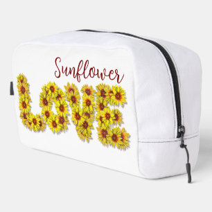 Sac à cosmétiques de tournesol d'amour