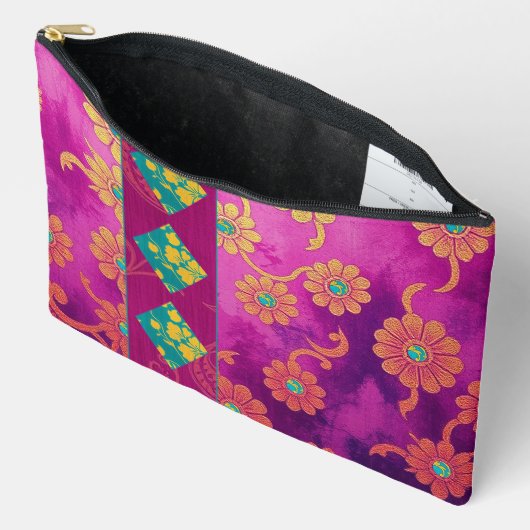 Sac à cosmétiques ORIENTAL Rose Violet (Ouvrir)