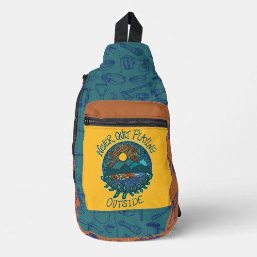 Sac à coudre à impression du train de camping (Recto)