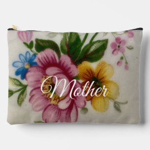 Sac à coudre à motif floral inspiré de la porcelai