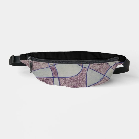 Sac à Coudre avec Impression Violette Abstraite (Recto)