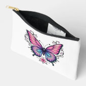 Sac à coudre avec une belle impression de papillon (Ouvrir)