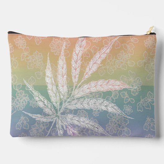 Sac à coudre en plume arc-en-ciel personnalisé mot (Verso)