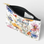 Sac à coudre personnalisé Fleurs sauvages Boho (Ouvrir)