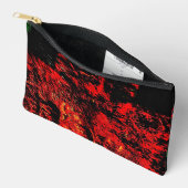 Sac à coudre rouge recyclé, texture abstraite fonc (Ouvrir)
